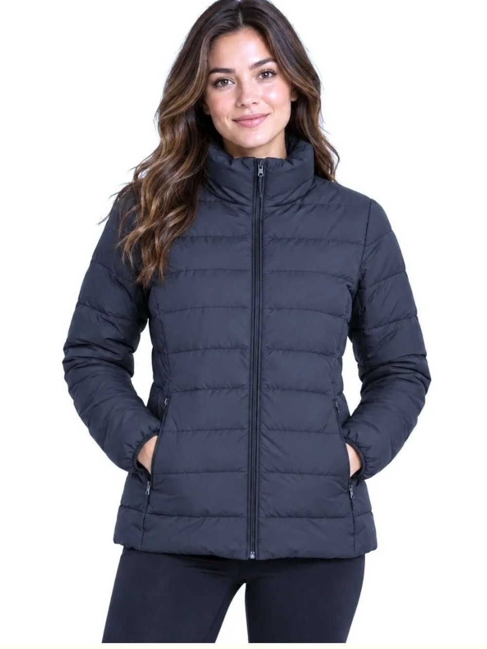 Uniqlo ultra light down blue puffer coat M